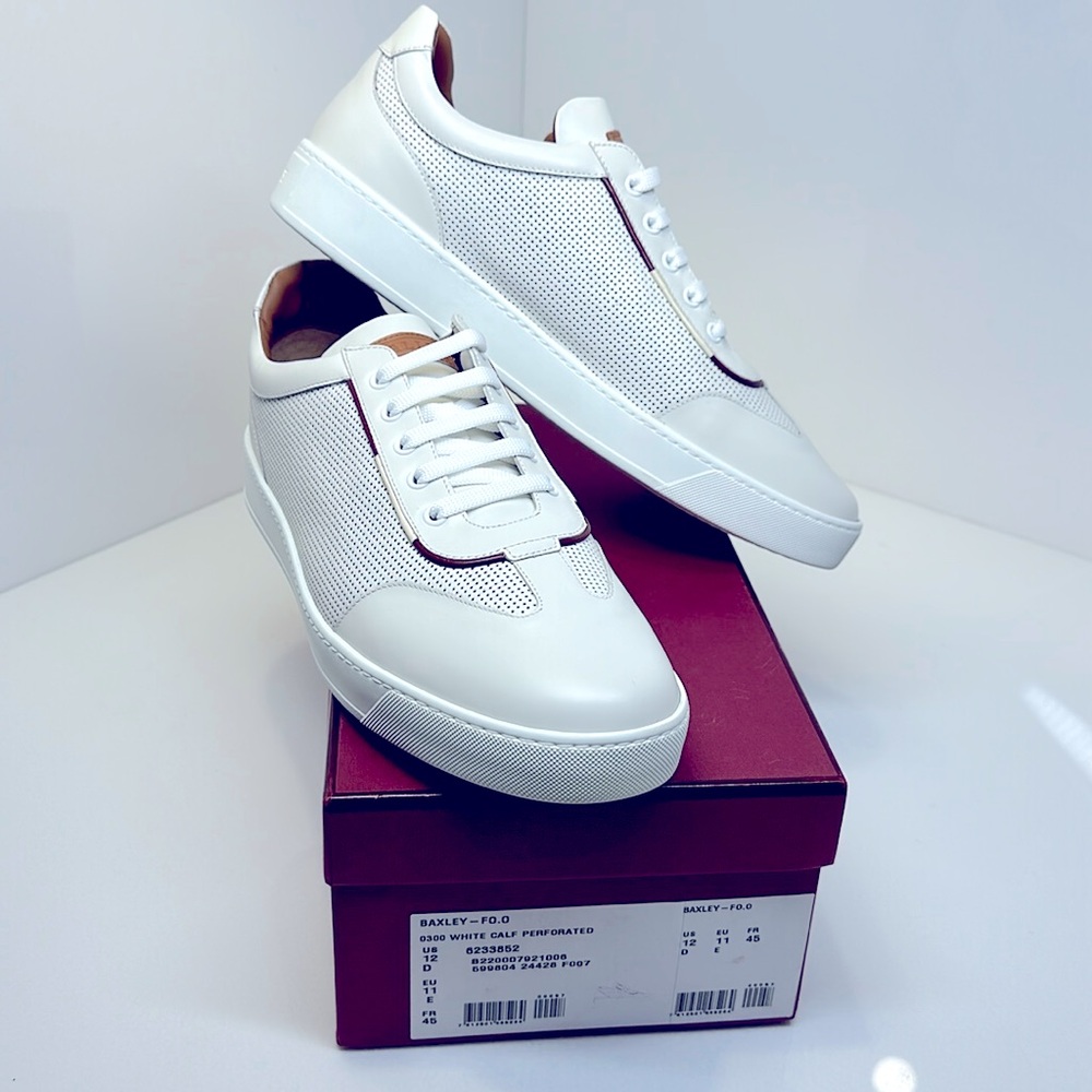 BALLY LUXURY BAXLEY - FO.O men’s leather low top sneakers  / size 12 D